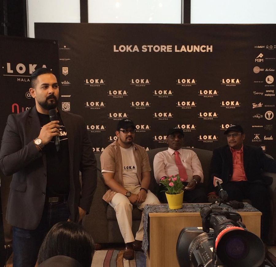 Jayden speaking at the LOKA store launch